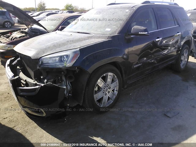 1GKKRTKD7FJ222381 - 2015 GMC ACADIA DENALI BLACK photo 2