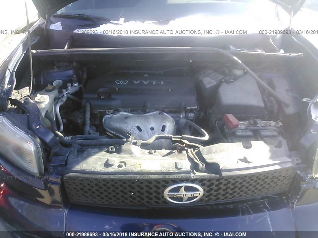 JTLKE50EX81050983 - 2008 TOYOTA SCION XB ლურჯი ფოტო 10