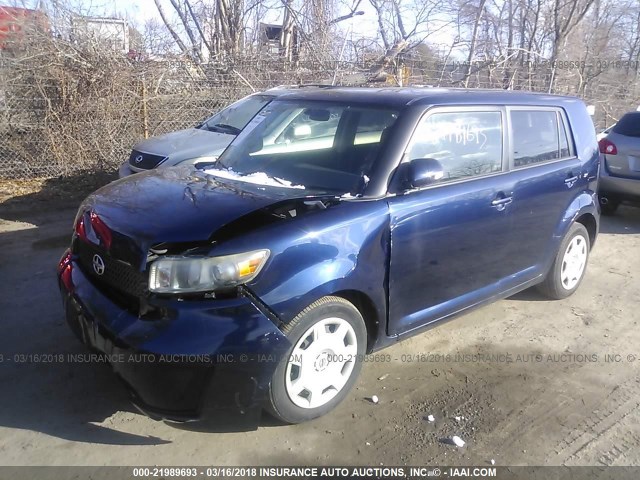 JTLKE50EX81050983 - 2008 TOYOTA SCION XB ლურჯი ფოტო 2