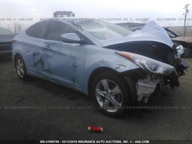 KMHDH4AE5DU730198 - 2013 HYUNDAI ELANTRA GLS/LIMITED Light Blue photo 1