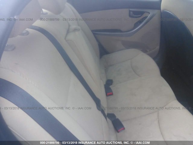 KMHDH4AE5DU730198 - 2013 HYUNDAI ELANTRA GLS/LIMITED Light Blue photo 8