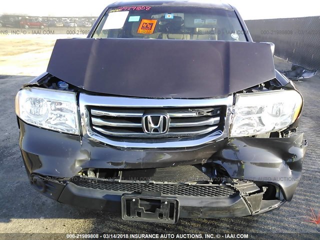 5FNYF4H29DB024545 - 2013 HONDA PILOT LX BROWN photo 6