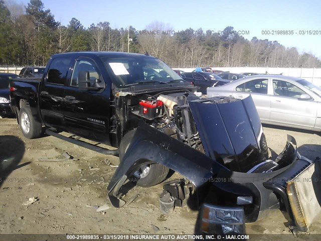 3GCPCSE04BG110381 - 2011 CHEVROLET SILVERADO C1500 LT BLACK photo 1