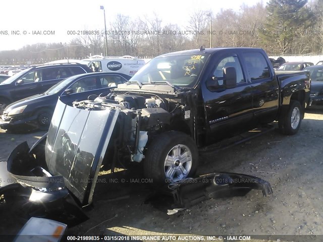 3GCPCSE04BG110381 - 2011 CHEVROLET SILVERADO C1500 LT BLACK photo 2