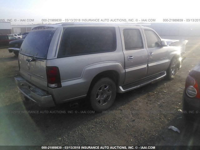 3GYFK66N74G167705 - 2004 CADILLAC ESCALADE ESV SILVER photo 4