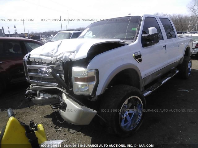 1FTWW31R28EB23420 - 2008 FORD F350 SRW SUPER DUTY WHITE photo 2