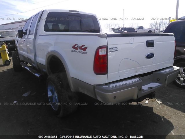 1FTWW31R28EB23420 - 2008 FORD F350 SRW SUPER DUTY WHITE photo 3