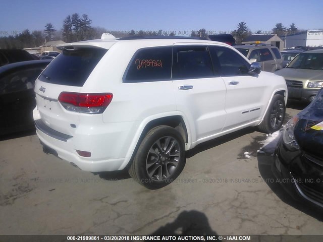 1C4RJFCG2HC699870 - 2017 JEEP GRAND CHEROKEE OVERLAND WHITE photo 4