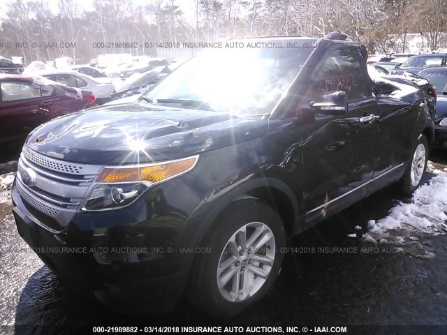 1FM5K8D86EGC18842 - 2014 FORD EXPLORER XLT BLACK photo 2