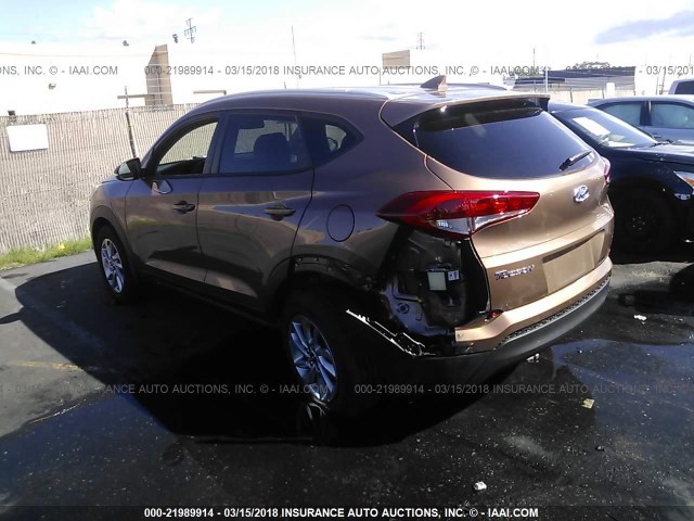 KM8J33A45HU409464 - 2017 HYUNDAI TUCSON LIMITED/SPORT AND ECO/SE BROWN photo 3