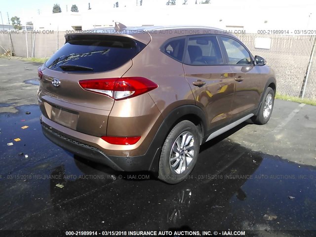 KM8J33A45HU409464 - 2017 HYUNDAI TUCSON LIMITED/SPORT AND ECO/SE BROWN photo 4