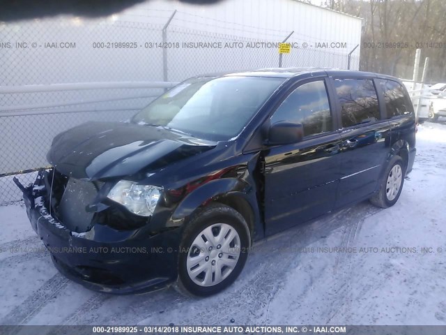 2C4RDGBG7HR574711 - 2017 DODGE GRAND CARAVAN SE BLACK photo 2