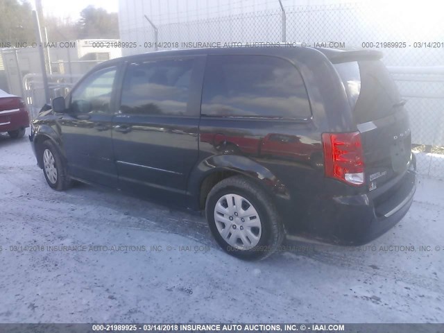 2C4RDGBG7HR574711 - 2017 DODGE GRAND CARAVAN SE BLACK photo 3