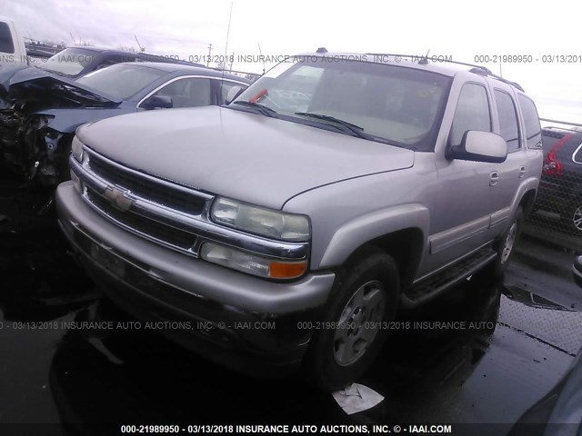 1GNEK13T85J162530 - 2005 CHEVROLET TAHOE K1500 BEIGE photo 2