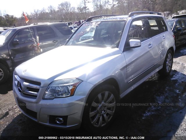 WDCGG8HB1BF653073 - 2011 MERCEDES-BENZ GLK 350 4MATIC SILVER photo 2