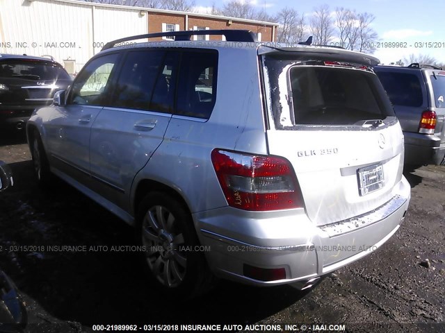 WDCGG8HB1BF653073 - 2011 MERCEDES-BENZ GLK 350 4MATIC SILVER photo 3