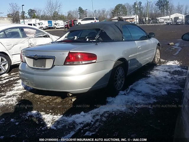 1C3EL55R44N135982 - 2004 CHRYSLER SEBRING LXI SILVER photo 4