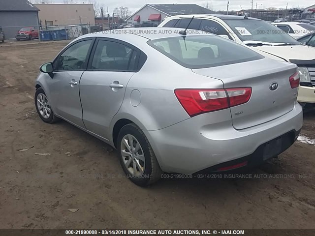 KNADM4A37D6284166 - 2013 KIA RIO LX Արծաթագույն լուսանկար 3