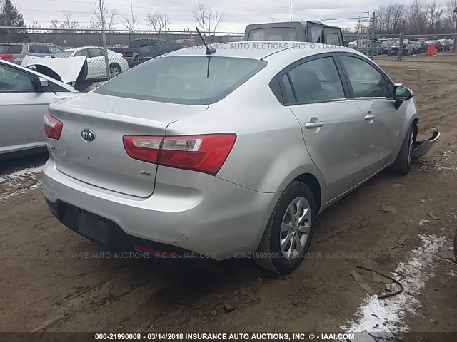 KNADM4A37D6284166 - 2013 KIA RIO LX Արծաթագույն լուսանկար 4