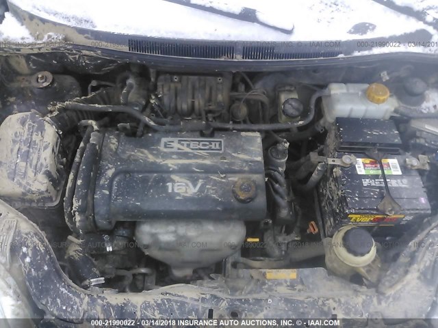 KL1TD56678B232757 - 2008 CHEVROLET AVEO LS BLACK photo 10