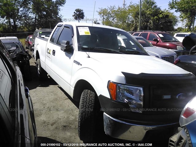 1FTEX1CM6EKG24273 - 2014 FORD F150 SUPER CAB WHITE photo 1