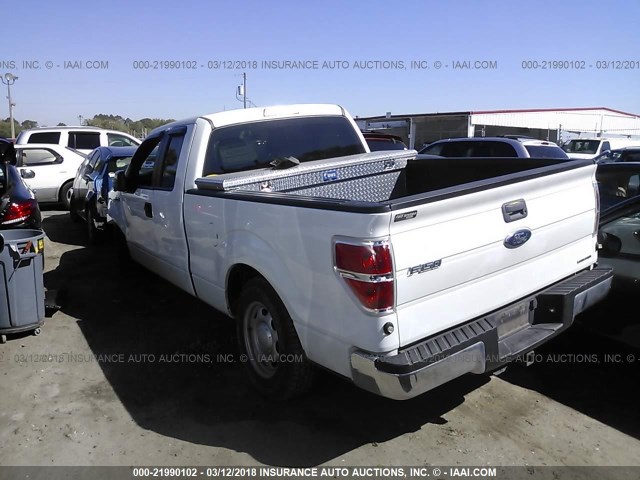 1FTEX1CM6EKG24273 - 2014 FORD F150 SUPER CAB WHITE photo 3