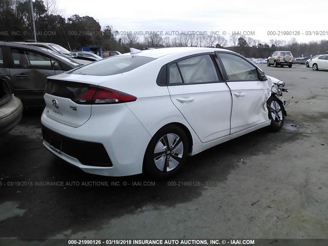 KMHC65LC7HU023970 - 2017 HYUNDAI IONIQ BLUE WHITE photo 4