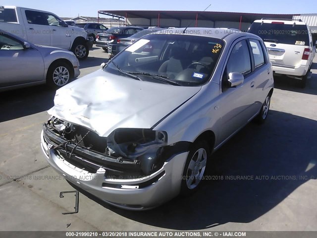 KL1TD66678B191830 - 2008 CHEVROLET AVEO LS SILVER photo 2