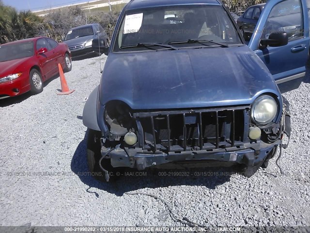 1J4GK48K25W564771 - 2005 JEEP LIBERTY SPORT 蓝色 照片 6