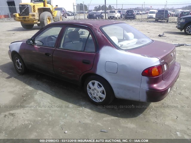 1NXBR12E6XZ187000 - 1999 TOYOTA COROLLA VE/CE/LE MAROON photo 3