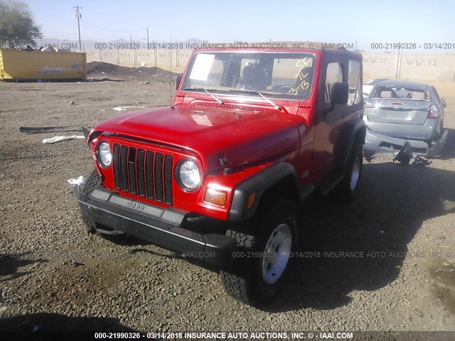 1J4FY29P6VP447004 - 1997 JEEP WRANGLER / TJ SE RED photo 2