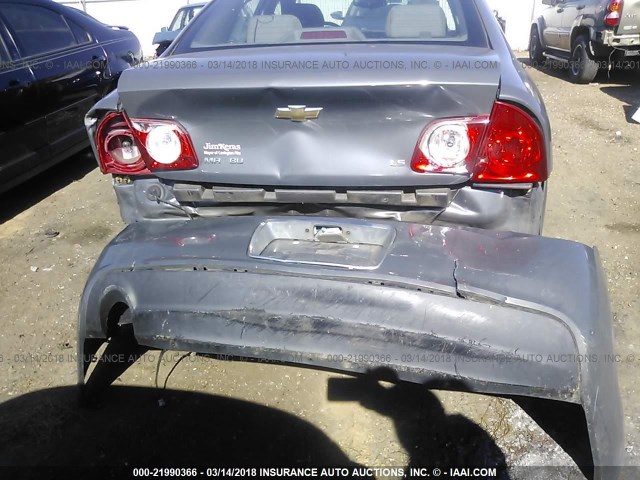 1G1ZG57B884196306 - 2008 CHEVROLET MALIBU LS 灰色 照片 6