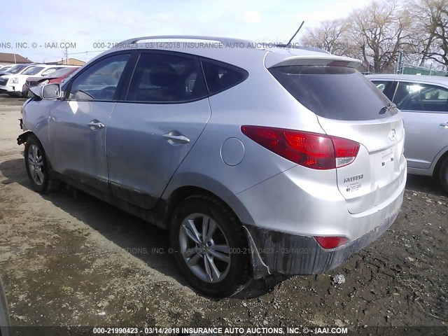 KM8JU3AC7AU109080 - 2010 HYUNDAI TUCSON GLS/LIMITED SILVER photo 3