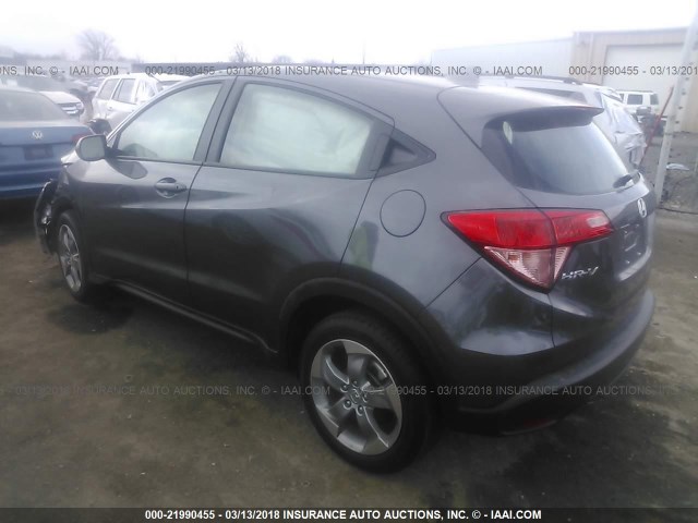 3CZRU6H33GM769817 - 2016 HONDA HR-V LX GRAY photo 3