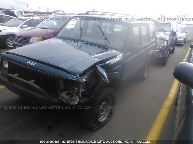 1J4FJ68SXTL329852 - 1996 JEEP CHEROKEE SPORT/CLASSIC მწვანე ფოტო 2