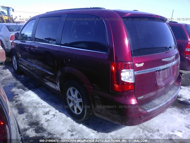 2C4RC1BG7CR226531 - 2012 CHRYSLER TOWN & COUNTRY TOURING RED photo 3