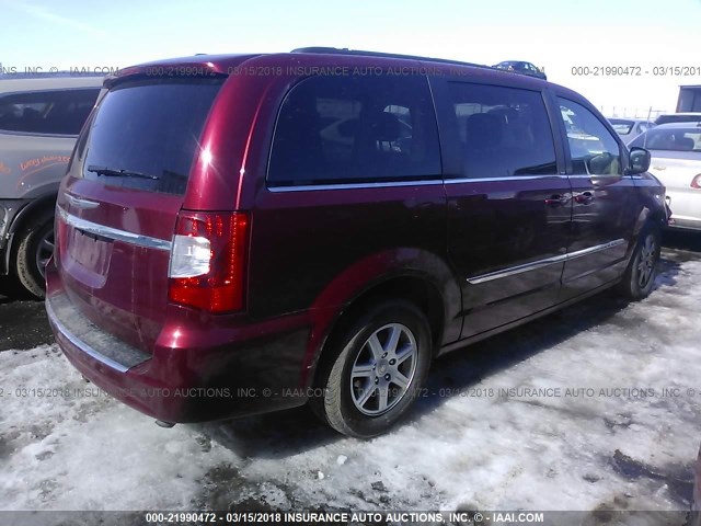 2C4RC1BG7CR226531 - 2012 CHRYSLER TOWN & COUNTRY TOURING RED photo 4