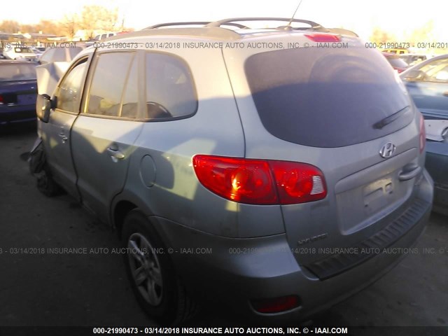 5NMSG73D29H283011 - 2009 HYUNDAI SANTA FE GLS GRAY photo 3