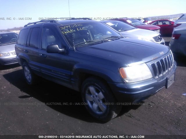 1J4GW58N61C536746 - 2001 JEEP GRAND CHEROKEE LIMITED BLUE photo 1