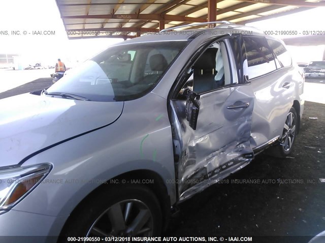 5N1AR2MN1FC663043 - 2015 NISSAN PATHFINDER S/SV/SL/PLATINUM 银色 照片 6