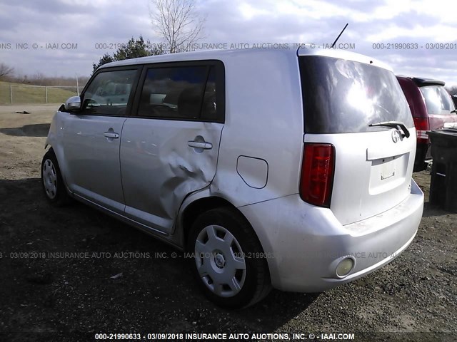 JTLKE50E981046522 - 2008 TOYOTA SCION XB SILVER photo 3