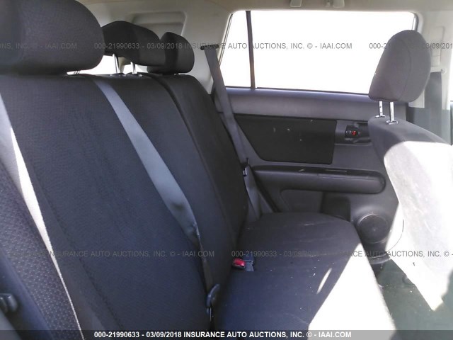JTLKE50E981046522 - 2008 TOYOTA SCION XB SILVER photo 8