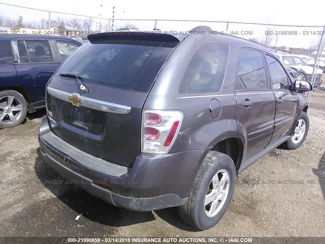 2CNDL13F876015762 - 2007 CHEVROLET EQUINOX LS GRAY photo 4