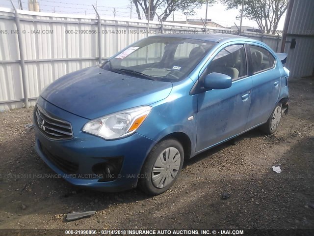 ML32F3FJ5HHF09836 - 2017 MITSUBISHI MIRAGE G4 ES ლურჯი ფოტო 2