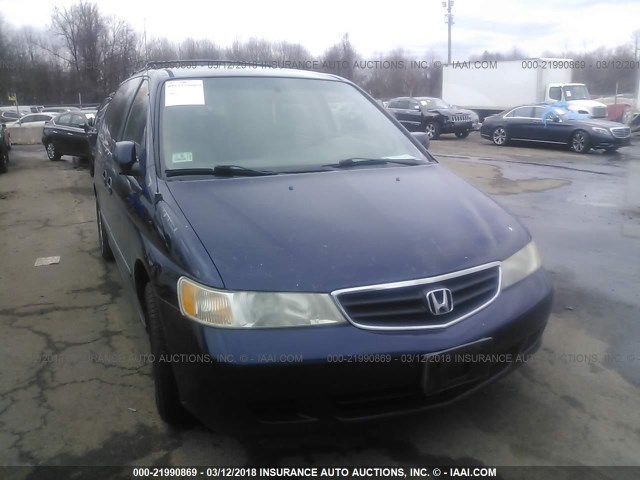 5FNRL18734B131677 - 2004 HONDA ODYSSEY EXL BLUE photo 6