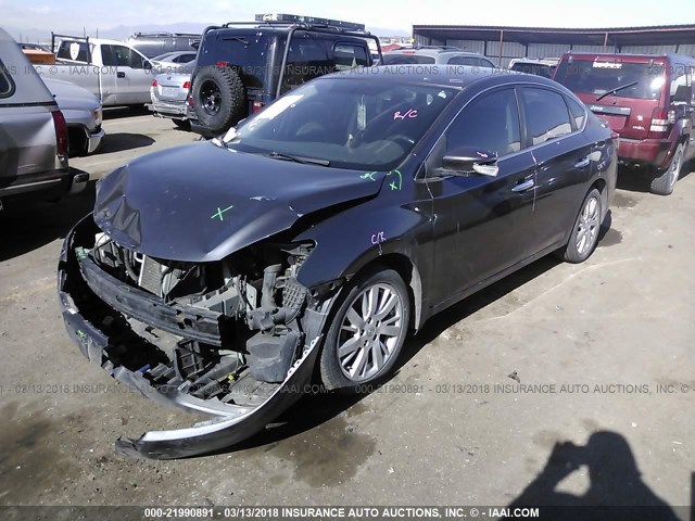 3N1AB7AP9DL621249 - 2013 NISSAN SENTRA S/SV/SR/SL GRAY photo 2