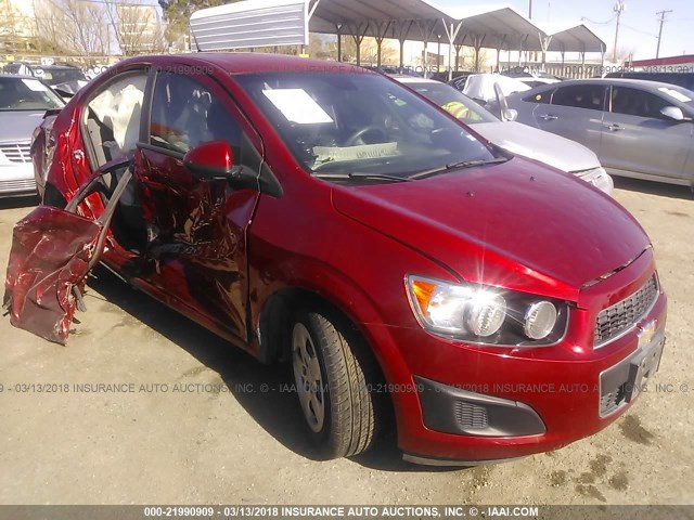 1G1JA5SH6E4179610 - 2014 CHEVROLET SONIC LS RED photo 1