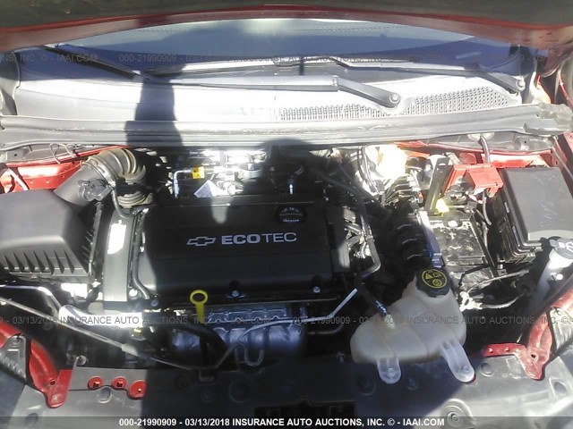 1G1JA5SH6E4179610 - 2014 CHEVROLET SONIC LS 红色 照片 10