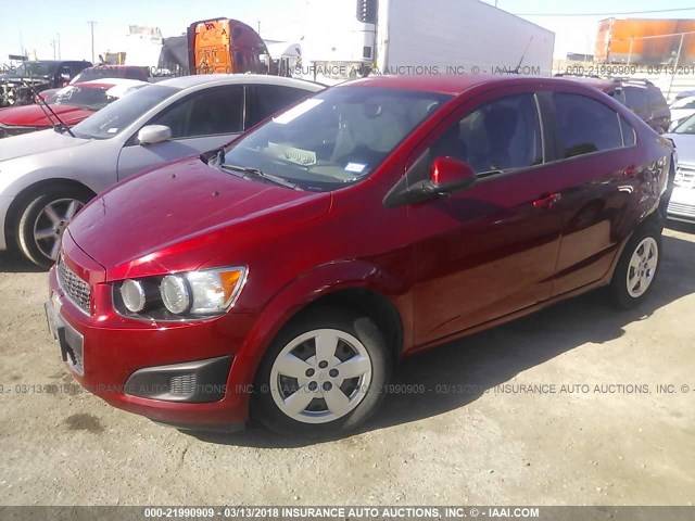 1G1JA5SH6E4179610 - 2014 CHEVROLET SONIC LS RED photo 2