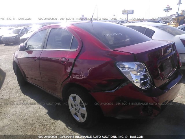 1G1JA5SH6E4179610 - 2014 CHEVROLET SONIC LS RED photo 3